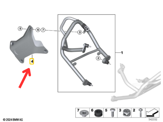 Guarnição Aro Proteção Motor Dir