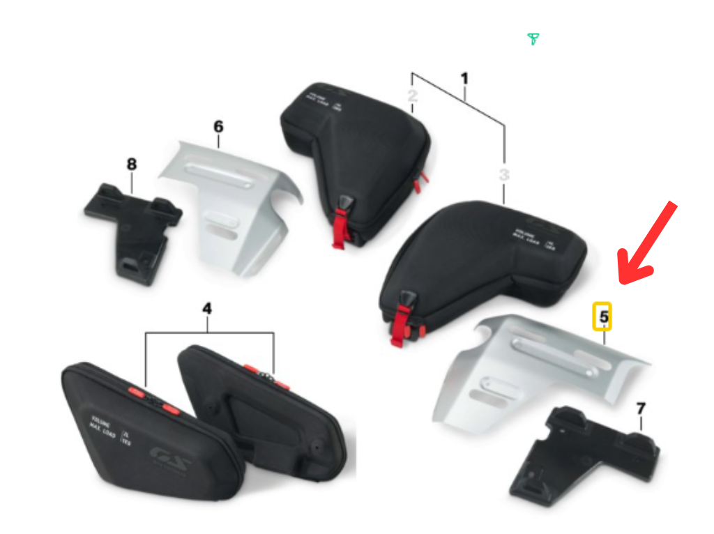 Guarnição Do Radiador Esquerda R 1300 GS N5 46637105771 — BMW Motorrad