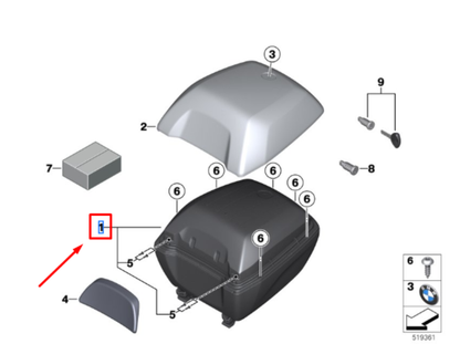 Top Case 30L BMW Baú Original para G 310 GS G 310 R C 400 X GT F 900 R S 1000 XR
