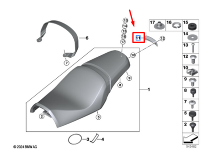 Guarnição de banco BMW R nineT — peça original