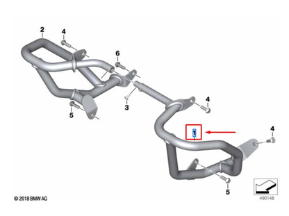 Protetor de Motor BMW F 750 GS / F 800 GS / 850 GS / F 900 GS — peça original - vista 2