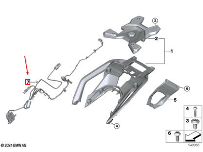 Conjunto Sistema Elétrico Top-Case BMW R 1300 GS N7 77535A86318 — BMW Motorrad