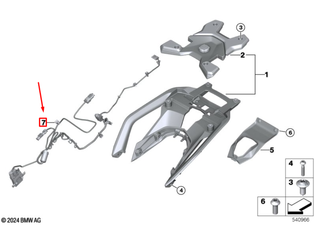 Chicote Elétrico Top-Case BMW Conector Original
