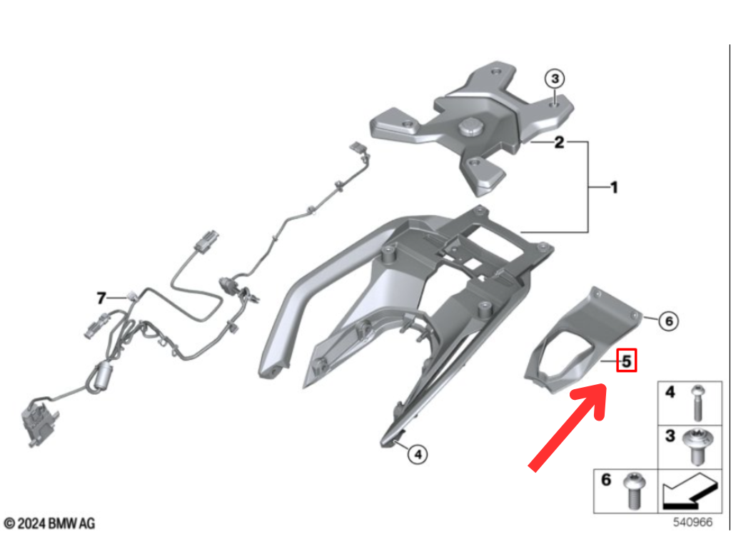 Cobertura Porta-Top Case BMW Tampa Protetora R 1300 GS N5