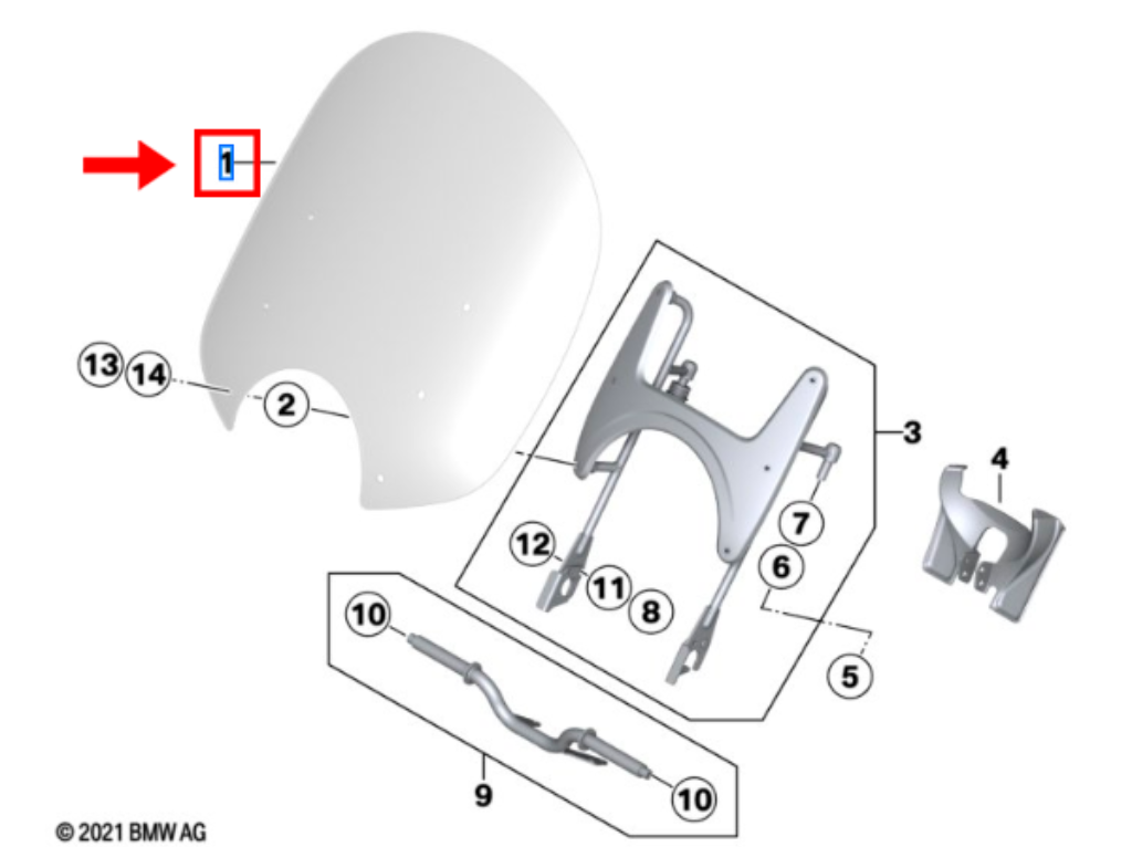 Para-Brisa Bolha BMW R 18 N1 46639480730 — BMW Motorrad - vista 2