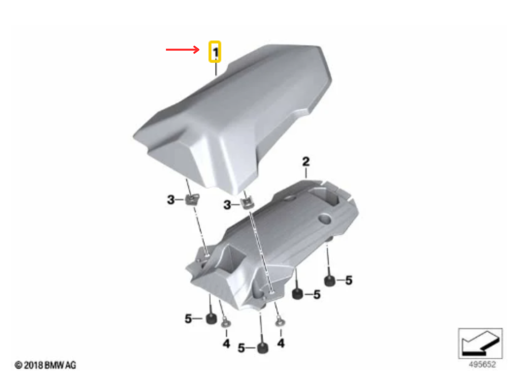 Cobertura Assento Do Acompanhante BMW Motorrad S 1000 RR N1