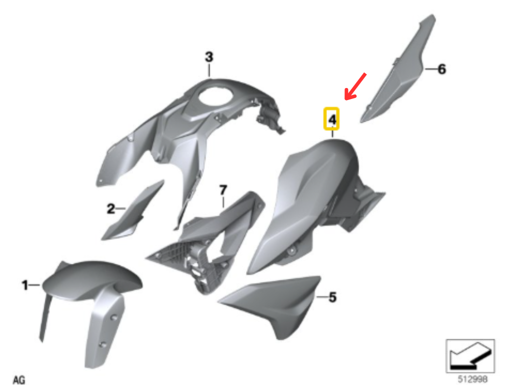 Cobertura Depósito De Combustível BMW Motorrad G 310 R N4