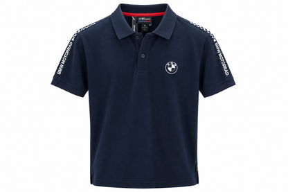 Camisa Polo BMW Motorrad Masculina Azul-Marinho Tamanho M