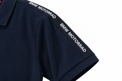 Camisa Polo BMW Motorrad Masculina Azul-Marinho Tamanho M