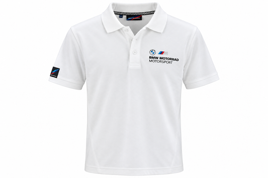 Camisa Polo BMW Motorrad Masculina Branca Tamanho M