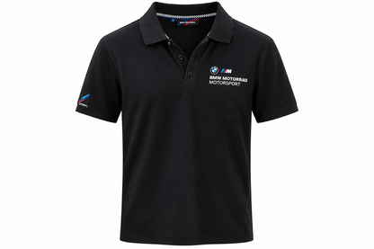 Camisa Polo BMW Motorrad Masculina Preta Tamanho S