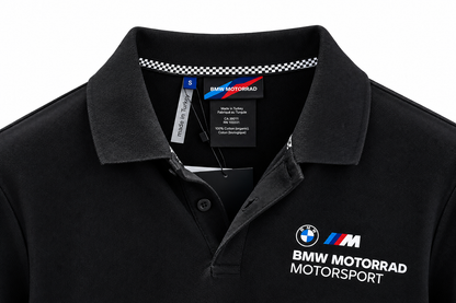 Camisa Polo BMW Motorrad Masculina Preta Tamanho S