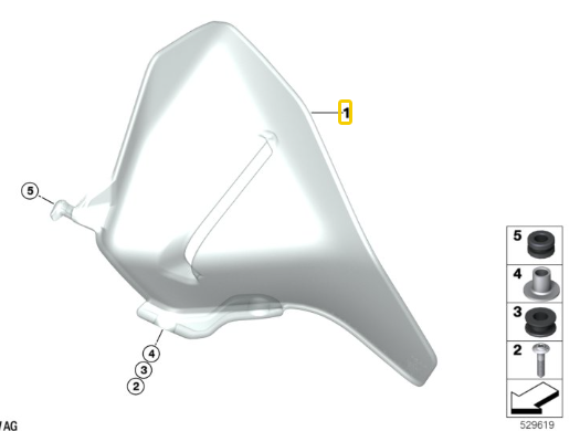 Revestimento Do Cockpit Direito R 1300 GS