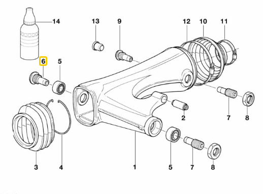 Perno De Aço R 850 R/ R 1100 S N6