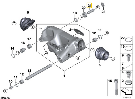 Pino De Apoio R 1300 GS/ R 1200 GS/ R 900 RT