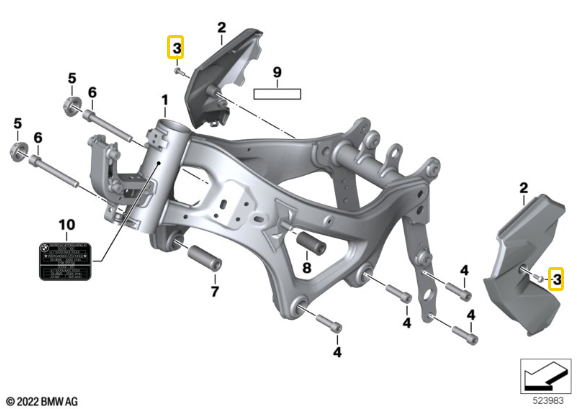 Parafuso Da Carroceria Sem Colar R 1300 GS/ F 900 R/ F 750 GS N3