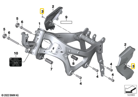 Parafuso Da Carroceria Sem Colar R 1300 GS/ F 900 R/ F 750 GS