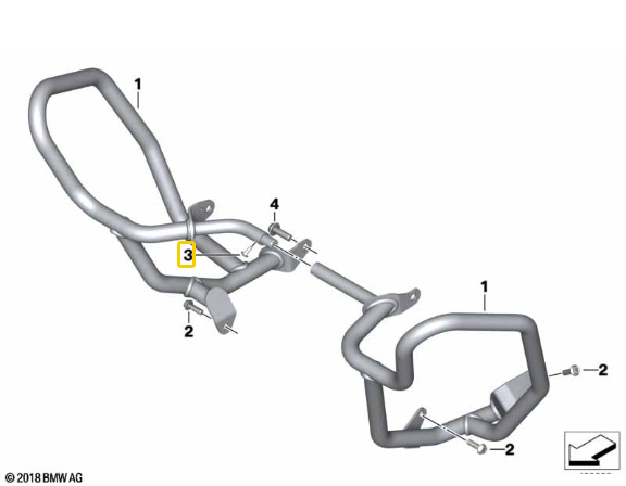 Parafuso De Cabeça Oval M5X14 R 1200 RT/ F 700 GS/ G 650 GS N3