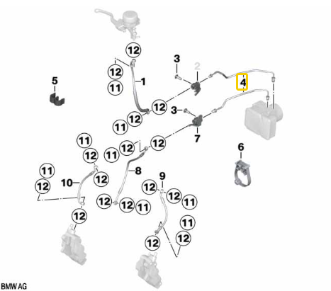 Jogo Reparação Tubo Freio B R 1200 R