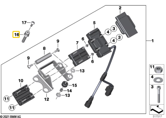 Parafuso F 750 GS/ F 850 GS/ F 900 XR N16