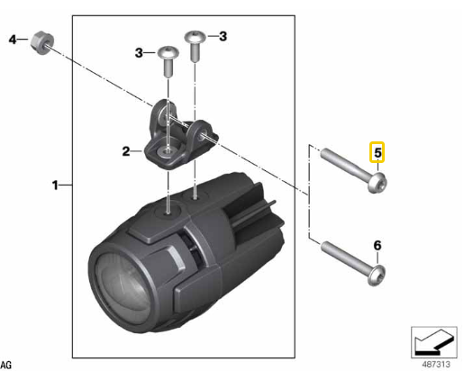 Parafuso Cabeça Cilindrica M6X40 R 1300 GS/ R 1200 GS/ S 1000 R N5