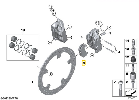 Conjunto Pastilhas De Travão Dianteiro R 1300 GS