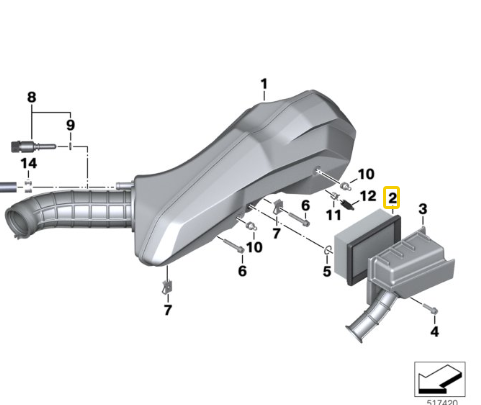 Elemento De Filtro De Ar C 400 GT
