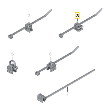 Cinta Prende Cabos Com Suporte L200