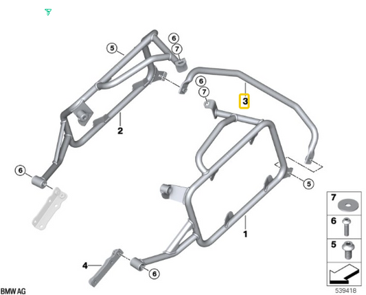 Tirante Transversal Suporte De Mala