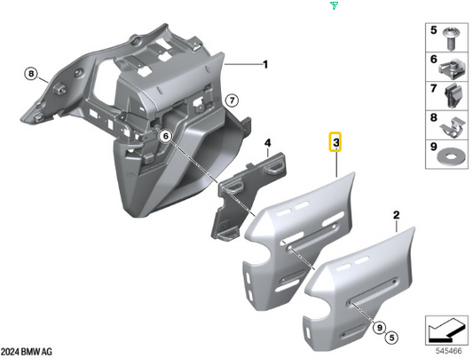 Guarnição Do Radiador Direita