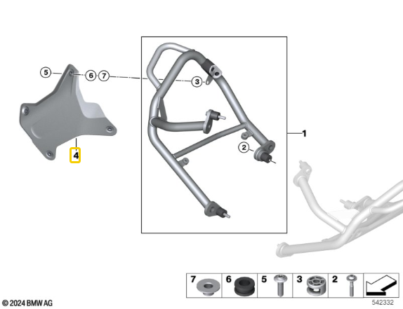 Guarnição Aro Proteção Motor Dir