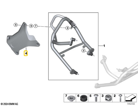 Guarnição Aro Proteção Motor Dir