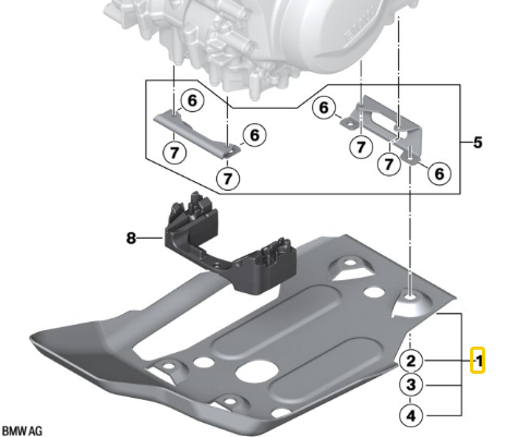 Conjunto Proteção Do Motor Alumínio