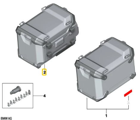 Mala Alumínio Preto Direita