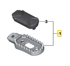 Pousa-Pés Traseiro Esquerdo R 1300 GS