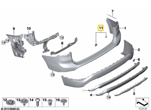 Conjunto Suporte Pdc Traseiro X11 N11