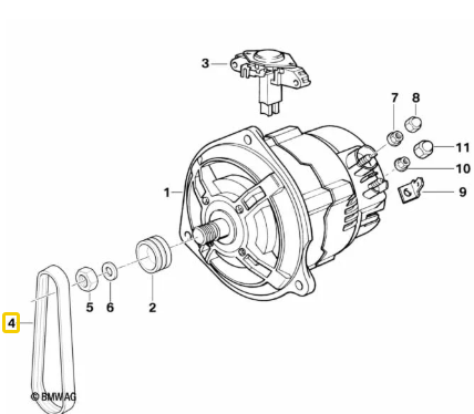 Correia Trapezoidal Nervurada BMW Motorrad R1200 GS/ R900 RT/ R850 R N4