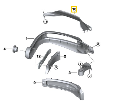 Prolongamento Proteção Mão Direita BMW Motorrad R1300 GS N10