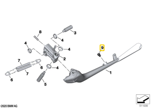 Batente Limitador BMW Motorrad R1300 GS/ S1000 R/ F900 XR N9