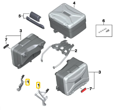 Conjunto Suporte Mala Vário MOTORRAD F750 GS/ F800 GS/ F900 GS N1