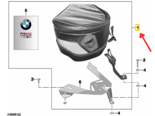 Depósito de Combustível Tankbag MOTORRAD S1000 RR
