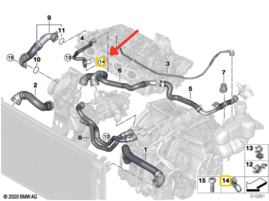 Abraçadeira Para Tubo MOTORRAD F700 GS/ F650 GS/ F800 GS N14 17127707643 — BMW Motorrad