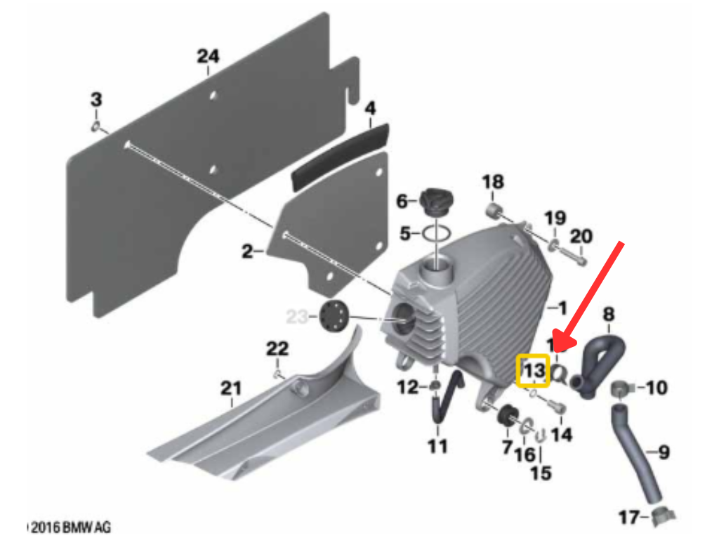 Anel De Vedação MOTORRAD G650 GS/ G450 X N13 07119963041 — BMW Motorrad
