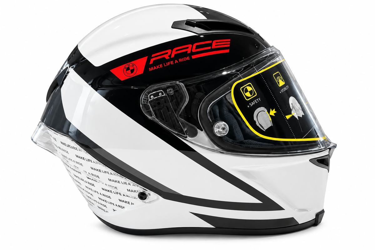 Capacete BMW Motorrad M Pro Race White Curbs