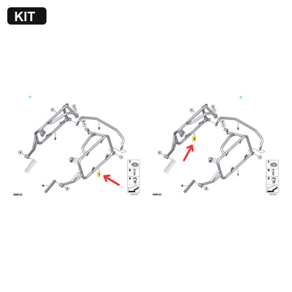 Kit Suporte de Mala Esquerdo e Direito BMW Motorrad F 850 GS / F 900 GS