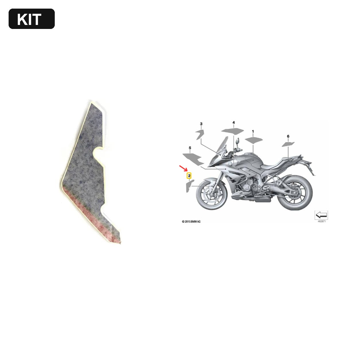 Kit Autoadesivo Roda Dianteira Esquerdo e Direito BMW Motorrad S 1000 XR