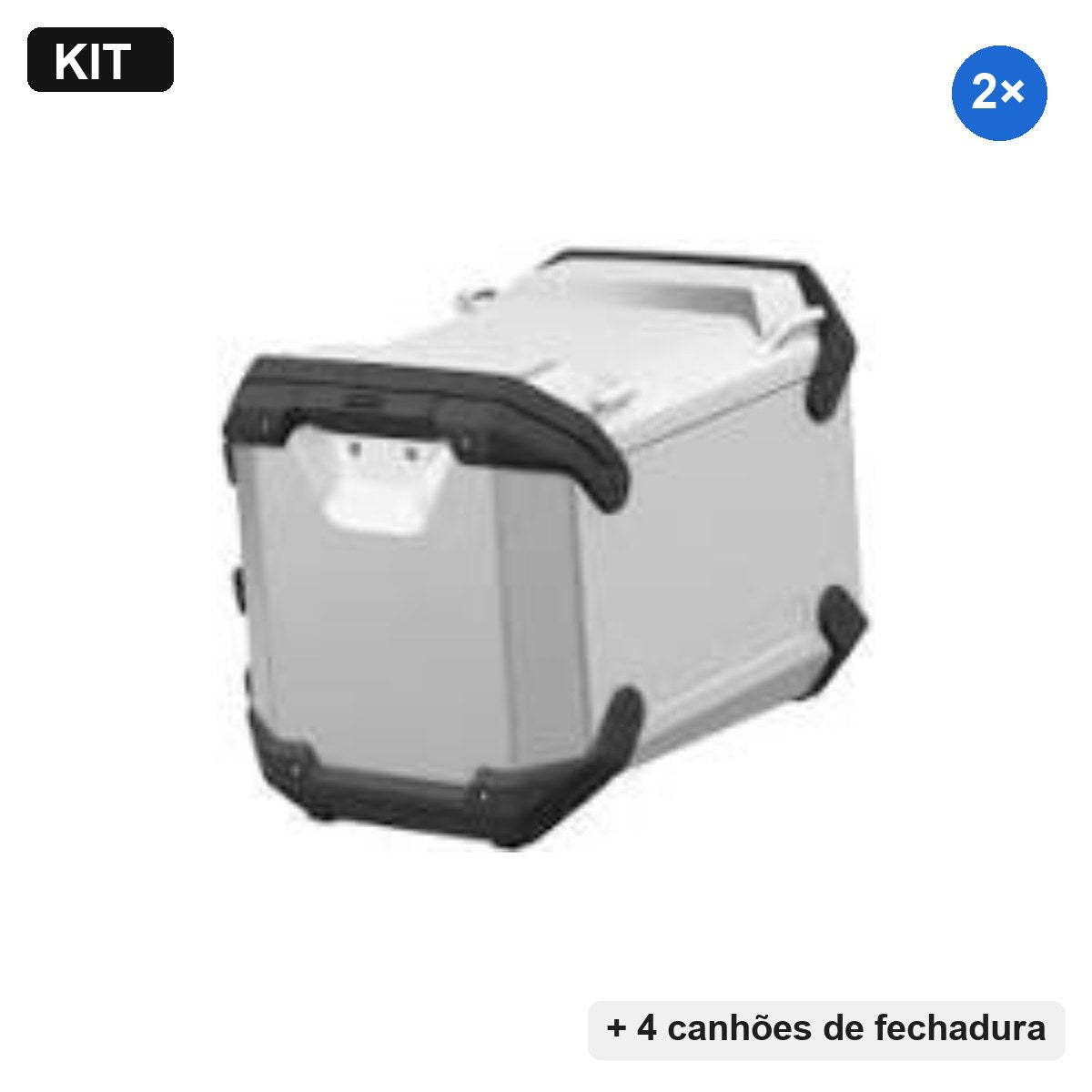 Kit Malas Laterais Alumínio Prata + 4 Canhões BMW Motorrad R 1300 GS Adventure