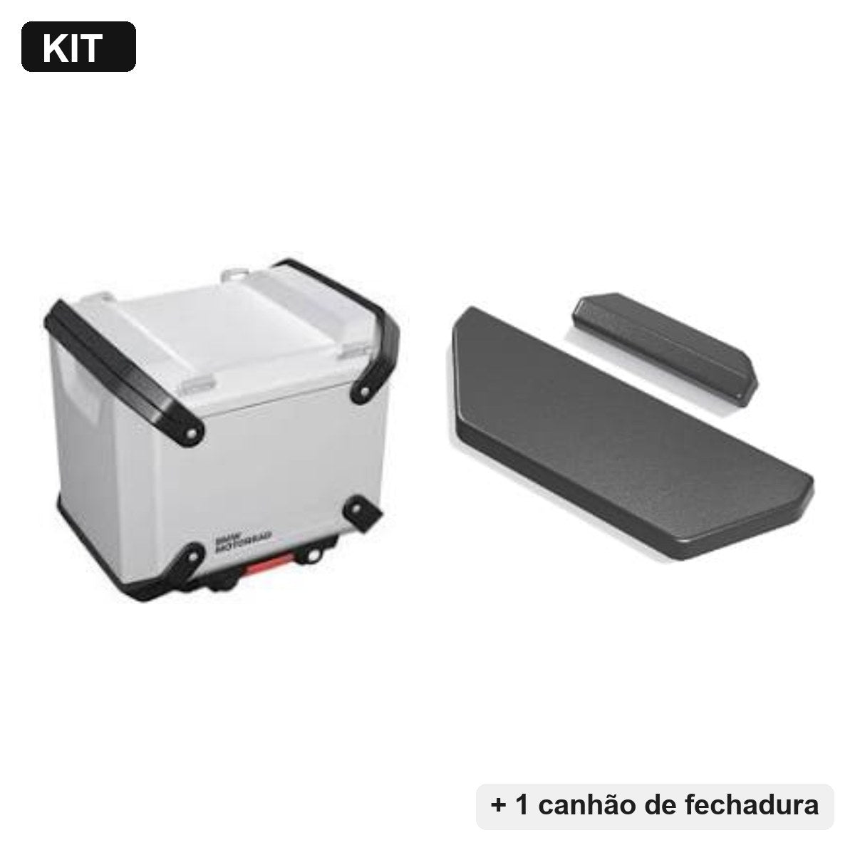 Kit Top Case Alumínio Prata + Encosto + Canhão BMW Motorrad R 1300 GS Adventure