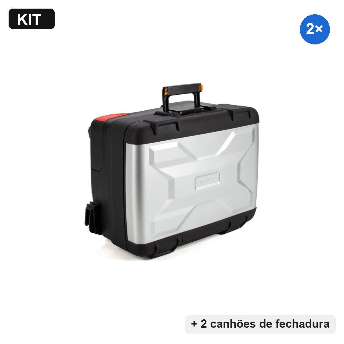Kit Malas Laterais Vario Prata + 2 Canhões BMW Motorrad R 1200 GS / R 1250 GS