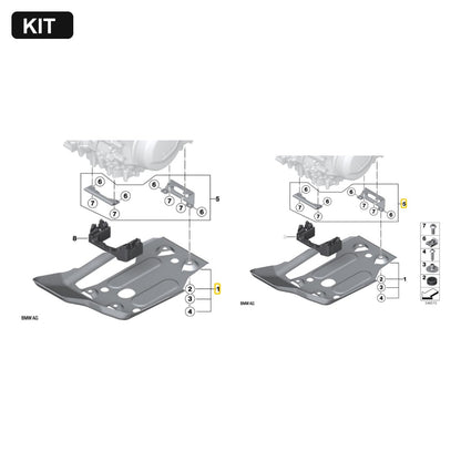 Kit Protetor de Cárter em Alumínio com Kit de Montagem BMW Motorrad F 750 GS / F 800 GS / F 850 GS / F 900 GS